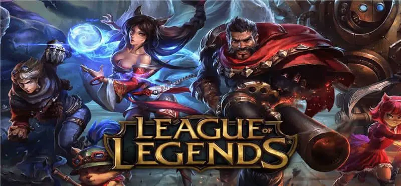 diversi personaggi e logo di League of Legends