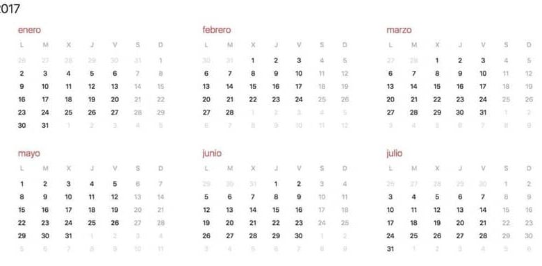 disegno del calendario mac