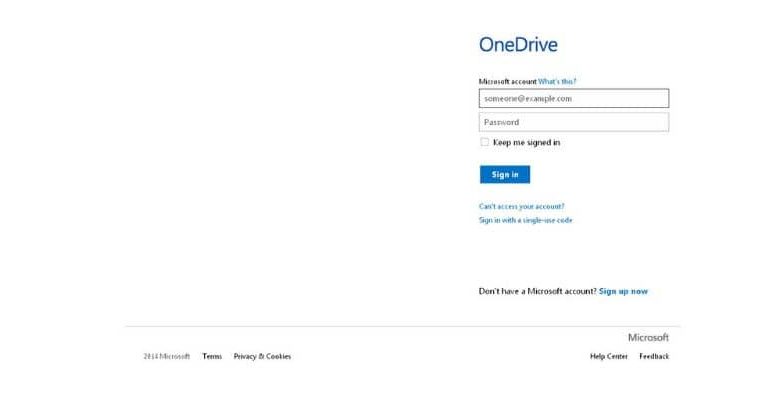 Accedi a OneDrive