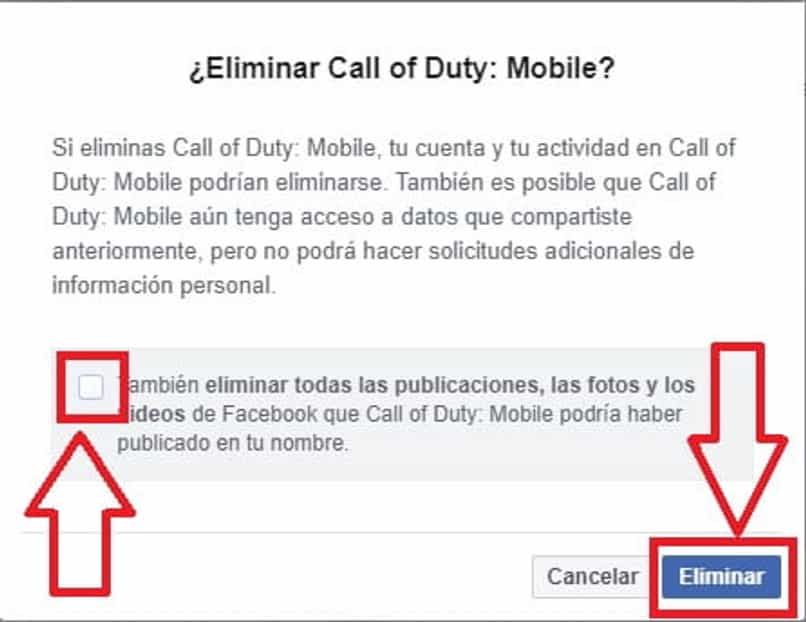 rimuovere l'account Call of Duty da facebook 