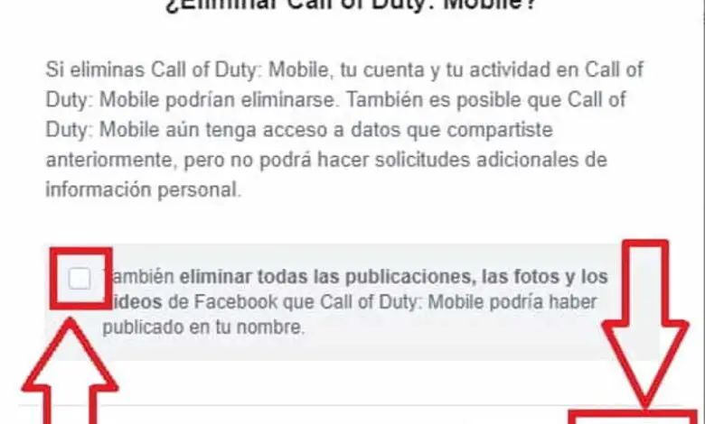 rimuovere l'account Call of Duty da facebook