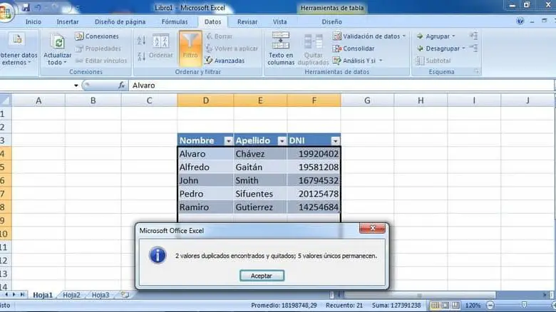 Elimina duplicati Excel