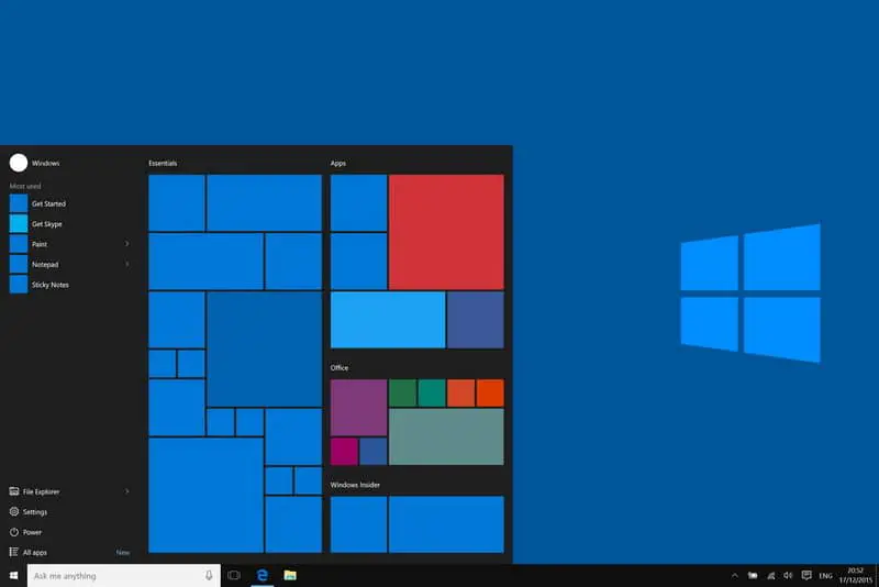 Desktop di Windows 10