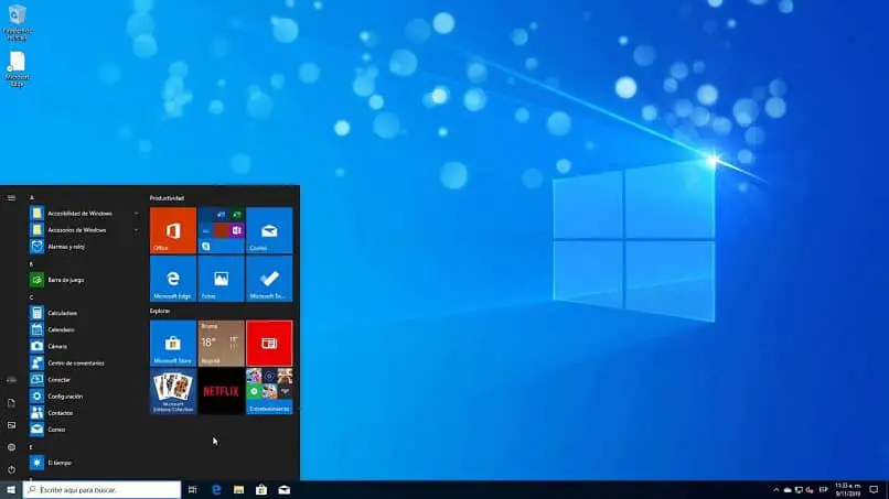 desktop di Windows dieci