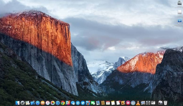 icone dock mac desktop dello schermo