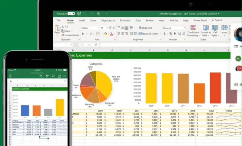 grafici statistiche numeri microsoft excel mobile computer