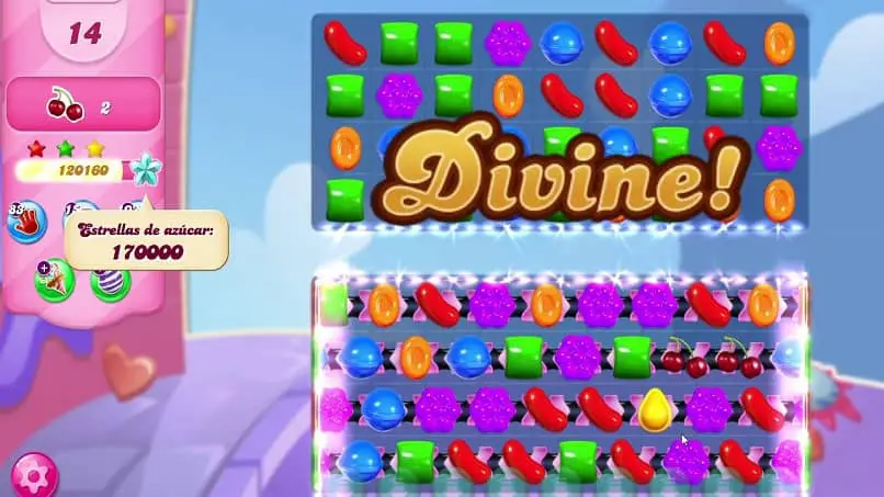 valutazione in stelle di zucchero in Candy Crush