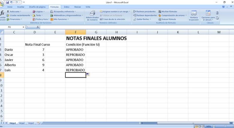 Funzione SE nella tabella di Excel