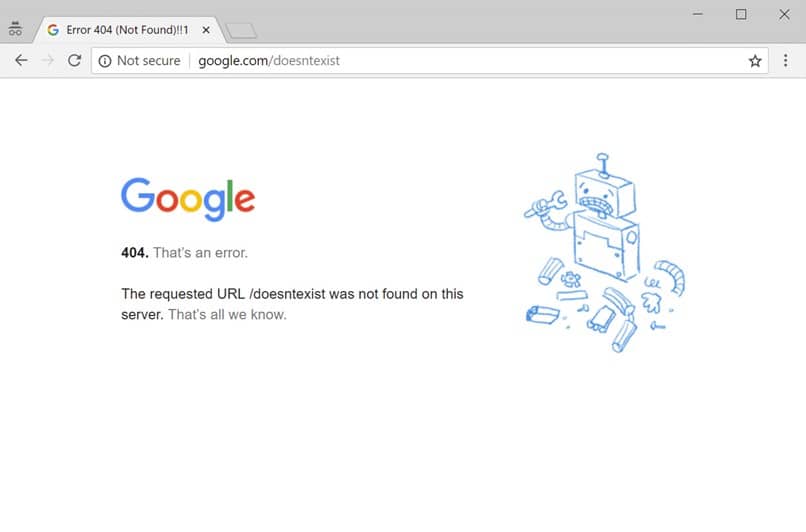 errore google 404