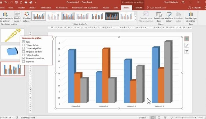 grafico a barre con effetto 3D in power point