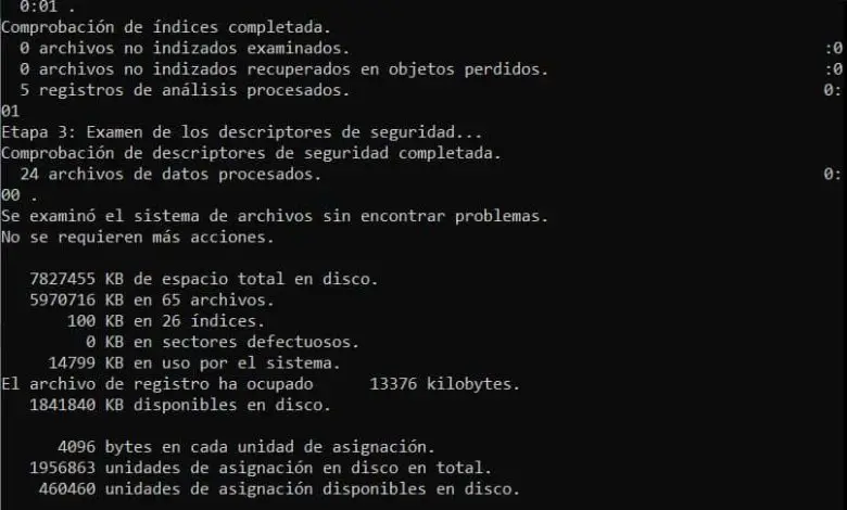 usa il disco rigido di riparazione chkdsk