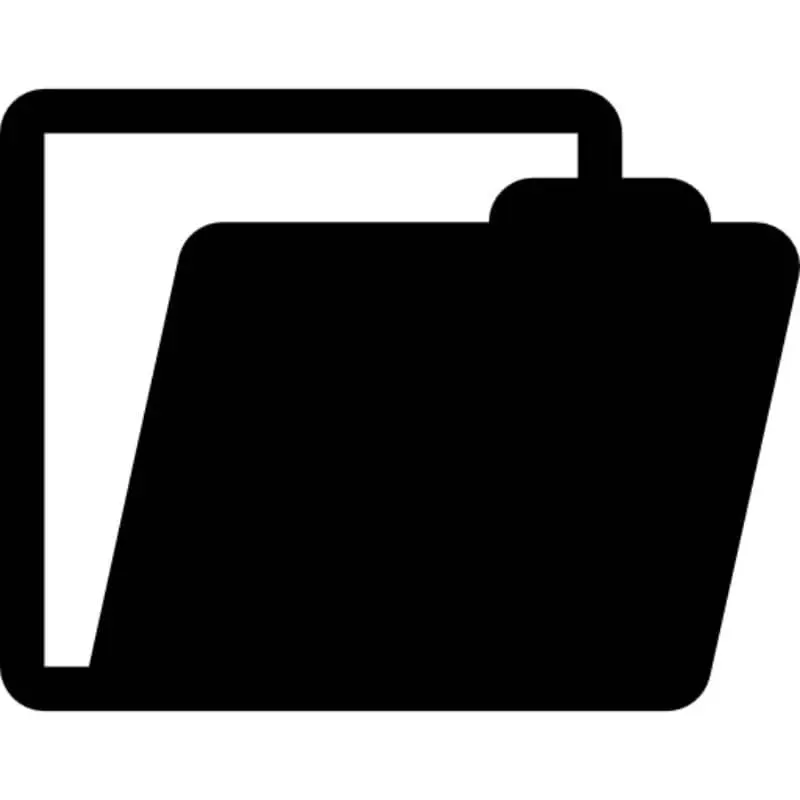 icona della cartella sfondo bianco e nero