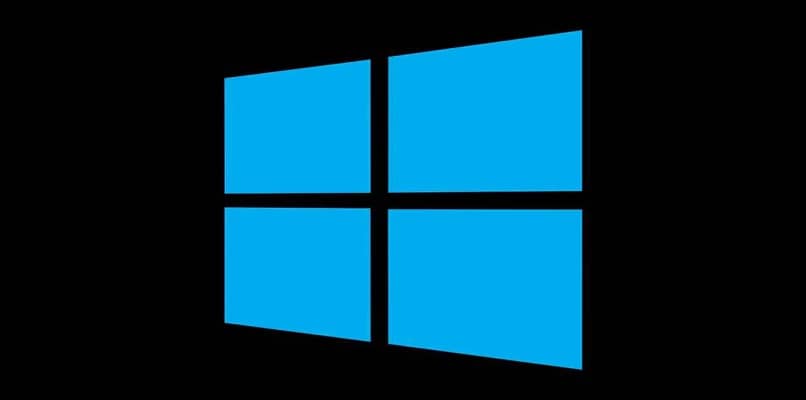 logo windows 10 sfondo nero blu