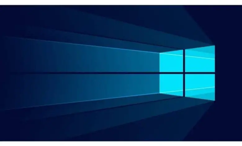 sfondo dell'icona di Windows blu scuro