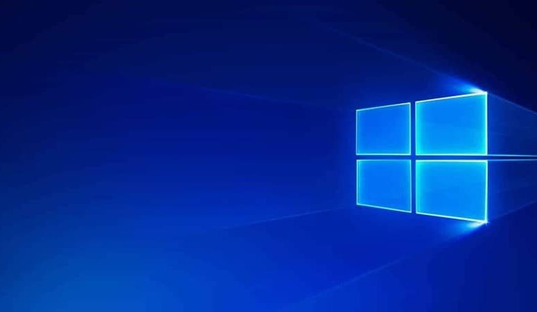 Windows dieci icona blu