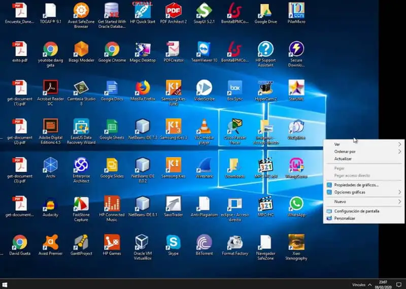 Icone del desktop in Windows 10