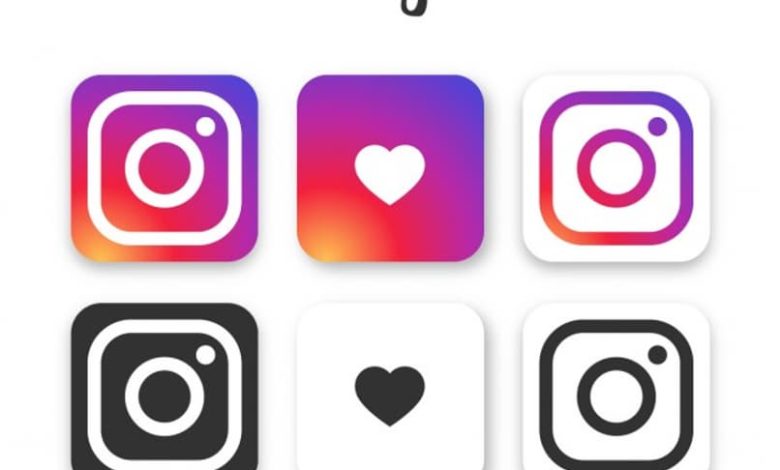 icone di instagram in diversi colori