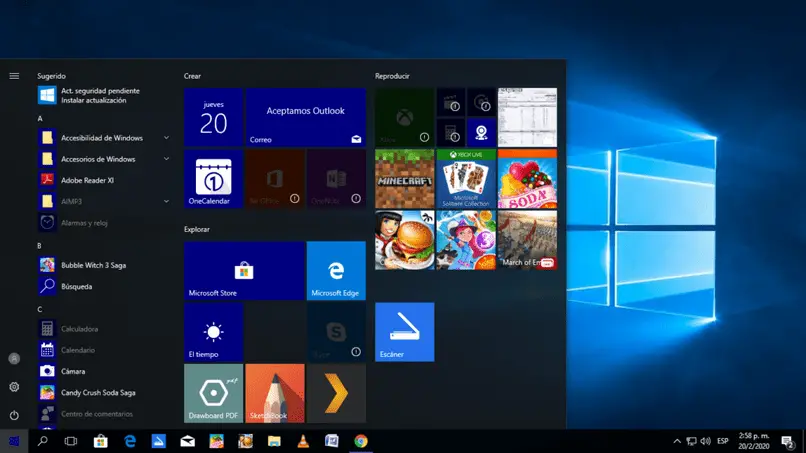 schermata di avvio di Windows 10