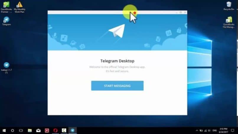 desktop di telegramma