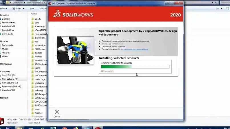 installazione del programma solidworks per aprire i file easm