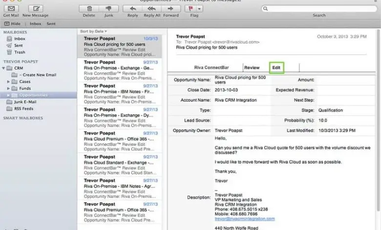 Risponditore automatico in Mac OS X Mail