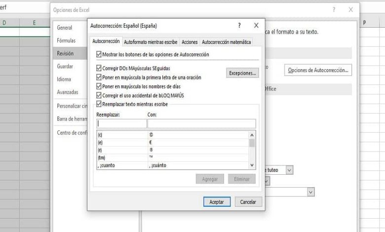 interfaccia excel di windows