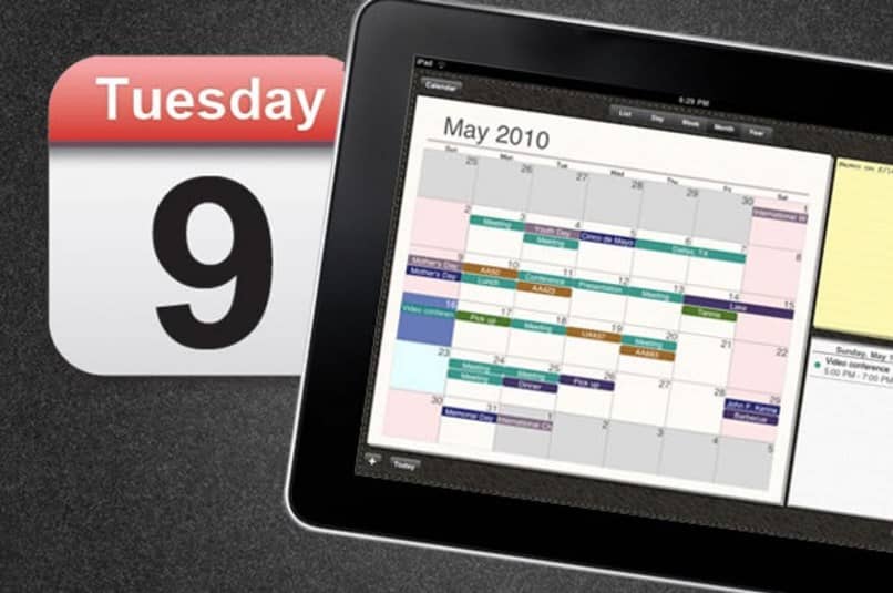 calendario tablet