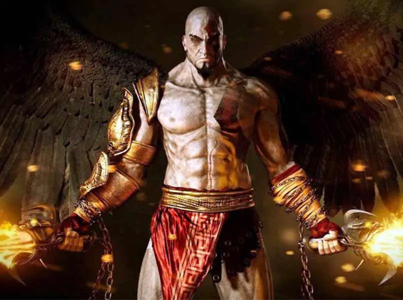 Kratos con le spade del caos