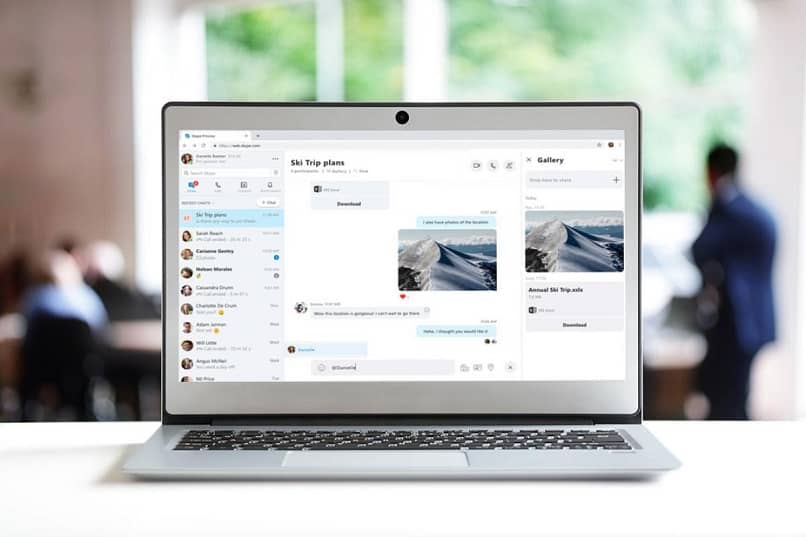 laptop macbook interfaccia skype