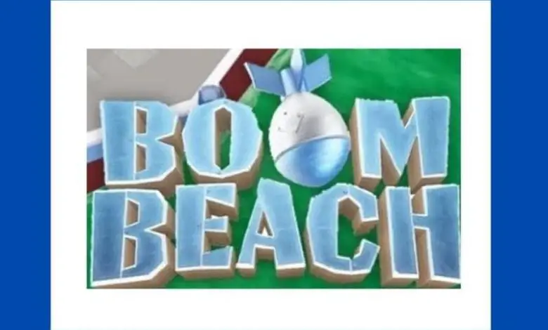 Grande logo della spiaggia del boom