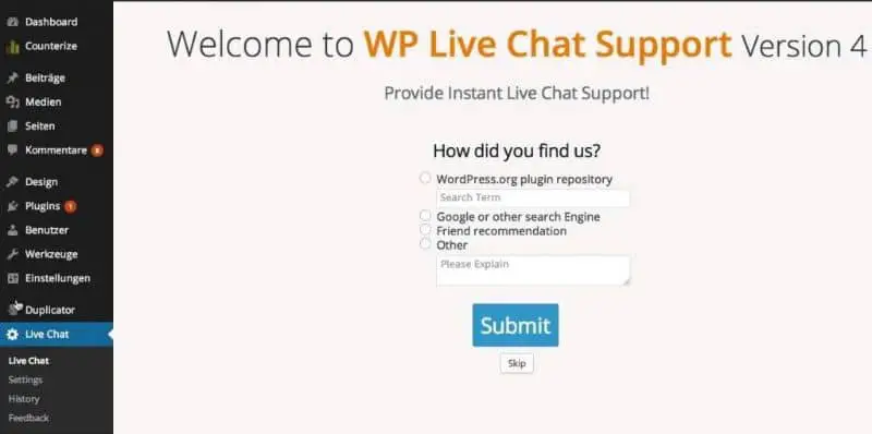 wp live chat 