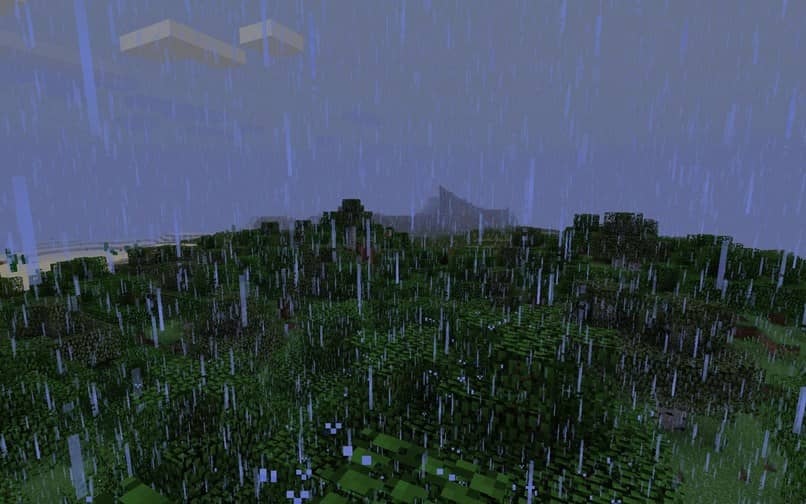 minecraft pioggia giungla
