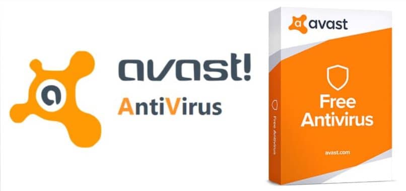 sfondo bianco del logo della scatola antivirus avast