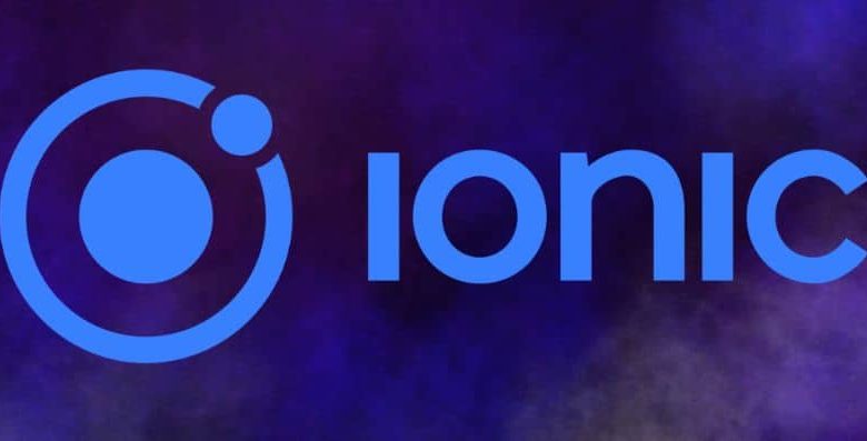 cerchio di sfondo blu logo ionico