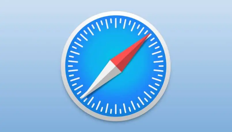sfondo blu del logo del browser safari