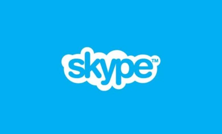 carta da parati blu skype