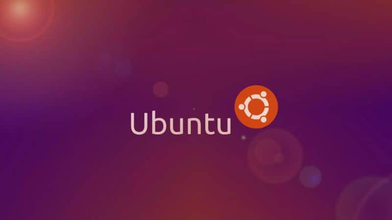 logo ubuntu sfondo viola e arancione 