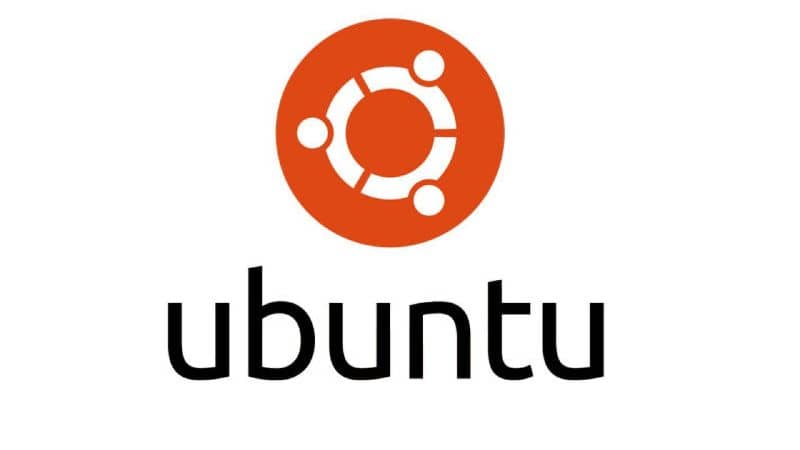 logo Ubuntu in arancione con sfondo bianco