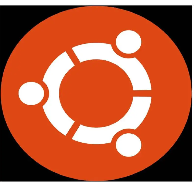 ubuntu logo rosso sfondo nero 