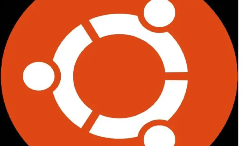 ubuntu logo rosso sfondo nero