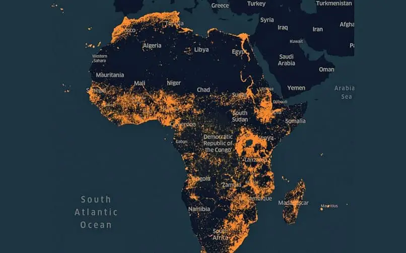 mappa dell'africa