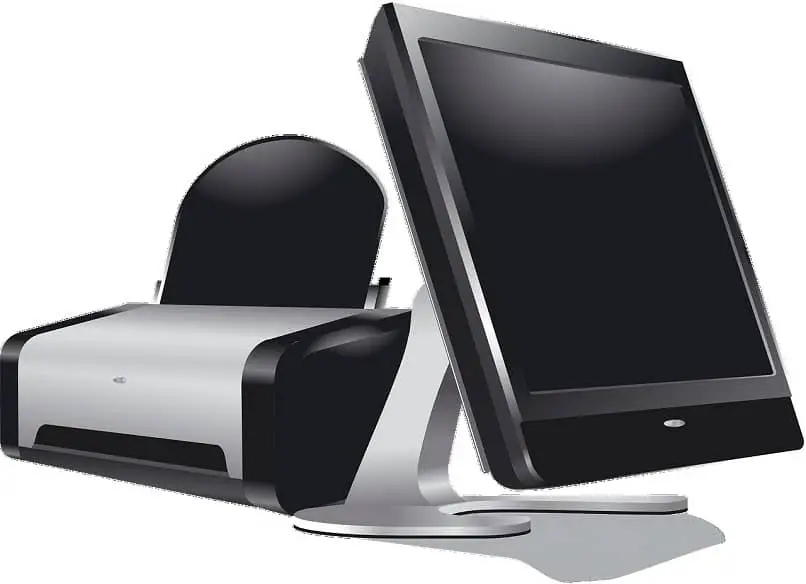 monitor desktop e stampante
