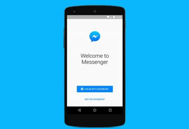 mobile sfondo blu facebook messenger