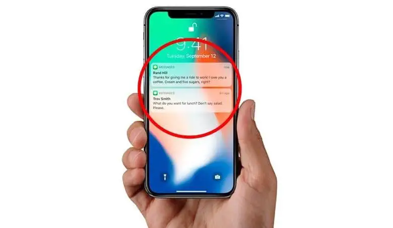 schermata di blocco iphone