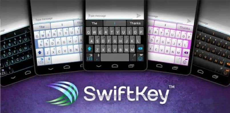 tastiera mobile Swiftkey sfondo viola