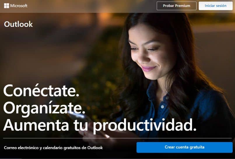 donna mobile Microsoft Outlook sfocatura dello sfondo