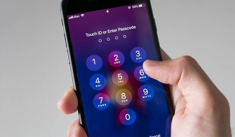 inserisci la password dell'iPhone