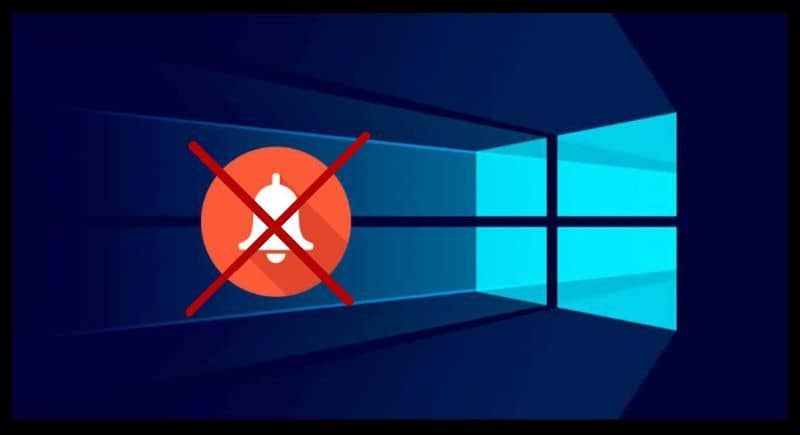 icona delle notifiche disabilitate e finestra di Windows 10