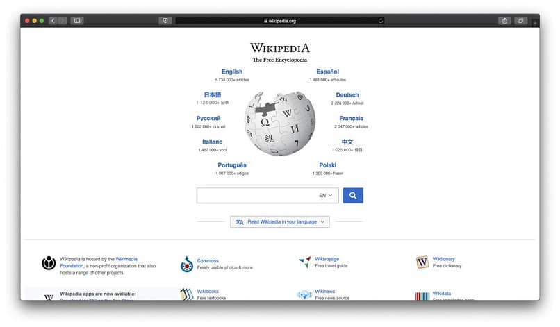 wikipedia browser safari