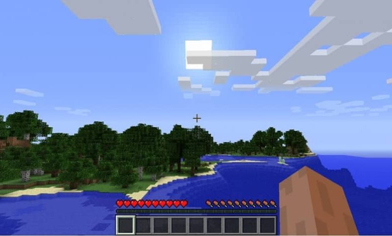 calmo paesaggio minecraft